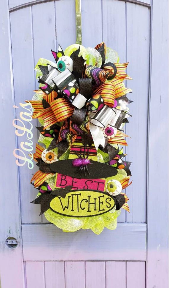 Halloween Front Door Swag Wreath Halloween Swag Cute