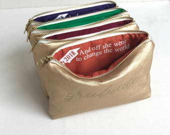 College Student Gift, College Gift, Student Gift, Student College Gift, Graduation Gift, Gift Graduation, Class of 2018 Cosmetic Makeup Bag