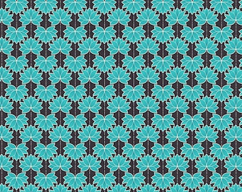 Minshan A119-3 Turquoise Lotus Flower Lewis & Irene Patchwork Quilting Fabric