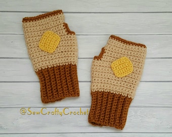 Buttered Toast Fingerless Gloves