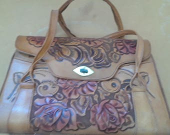 Vintage tooled leather purse