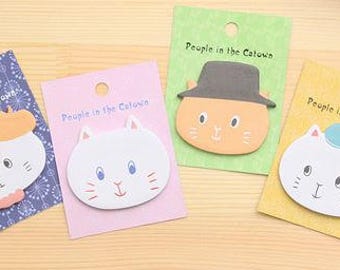 NEW!Kawaii Cat with Hat Sticky Note