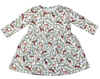 Girls Loved Dearly Dress - Deer Dress - Girls Dress - Toddler Dress - Baby Dress - Woodland Dress - Birthday Dress - Party Dress - Dresses