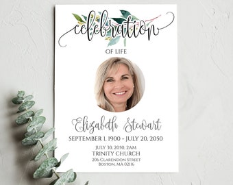 diy funeral program etsy