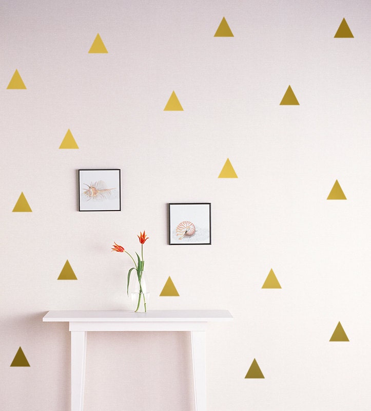 Triangle Wall Decal /Gold triangle Decal / 2.5 triangle