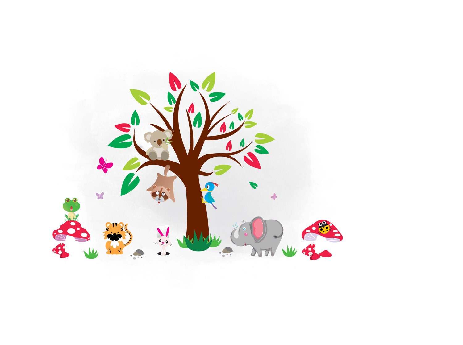 Download Tree Safari animals SVG vector file Digital tree Cutting