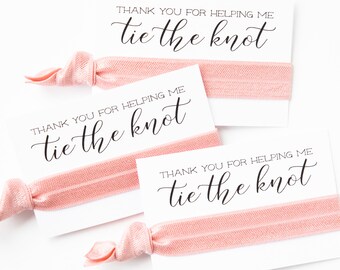 CHOOSE YOUR COLORS | Bridal Shower Hair Tie Favors | Blush Pink Wedding Shower Hair Tie Favors, Bridesmaid Gift Hair Ties, Light Pink Blush