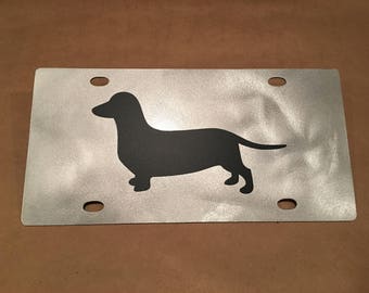 Dachshund License Plate (Aluminum)