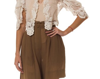 Vintage Victorian Lace Bolero Size: S/M