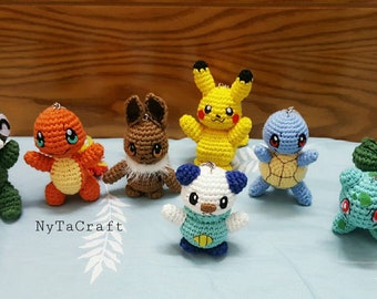Set 7 iterm - Crochet Chibi POKEMON / Chibi Pokemon / Amigurumi Pokemon / Crochet Amigurumi / Pokemon Plushies /Pokemon plush toy