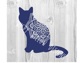 Download Cat mandala | Etsy