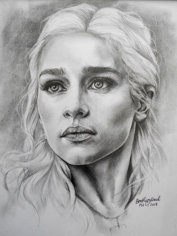  Drawing  of Daenerys  Targaryen  Game of thrones mother of