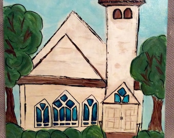 Original Country Church Painting