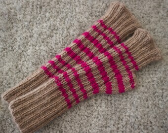 Alpaca Hand Warmers - Women Fingerless - Peruvian Baby Alpaca Yarn - Fingerless Mittens - Baby Alpaca Yarn Hand Warmers - Gloves