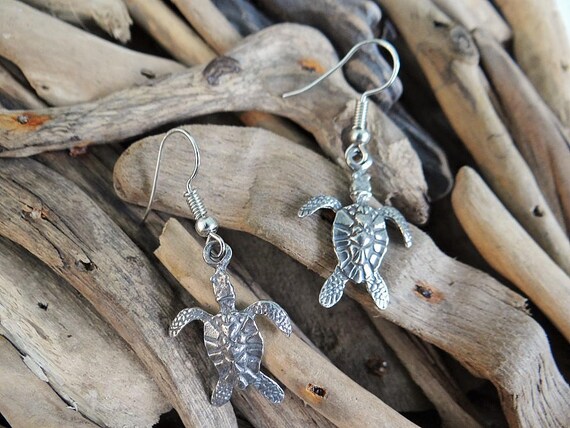 Australian Pewter Turtle Sea Turtle Earrings Ear Ring Rings Earring Ocean River