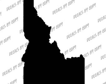 Idaho State US Solid Outline Car Decal Boise Idaho Falls Twin Falls