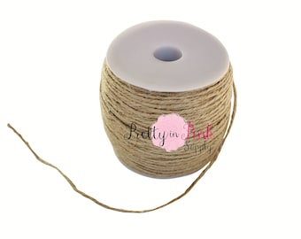 Natural Twine-2mm Hemp Cord- Rope-Jewelry-D.I.Y Supplies- Jute-Ribbon-Burlap