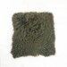 Tibetan Lamb Fur Pillow 18" Square Moss Green