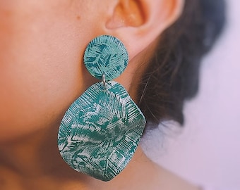 Large earrings, round earrings, earrings, ethical fashion earrings