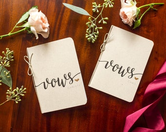 Personalized Wedding Vow Books - set of 2