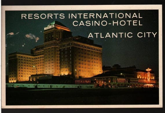 Resorts International Casino + Hotel + Atlantic City, New Jersey + Vintage Souvenir Postcard