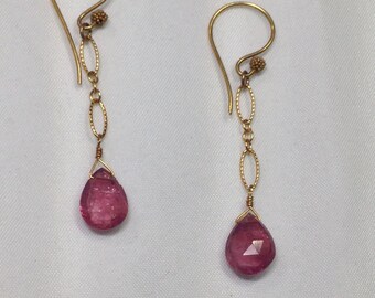 Pink Tourmaline Earrings