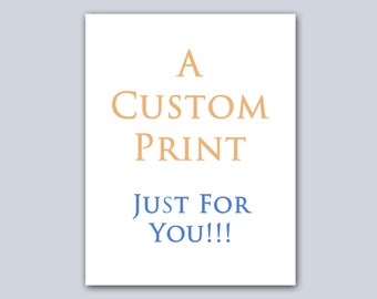 Custom Print For Nicole Sliwa only Metallic Foil Print, Wall Art Real Foil