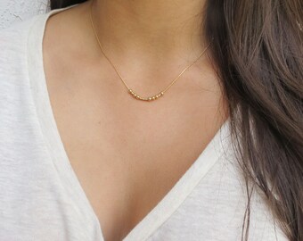 Morse Code Necklace Hidden Message Morse Code Love Jewelry Bridesmaids Necklace Gold Filled Necklace