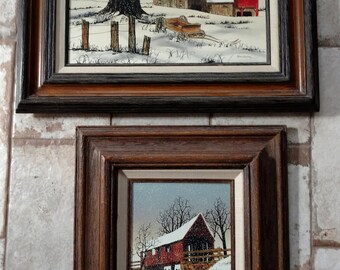 Two Snow Scenes from H Hargrove