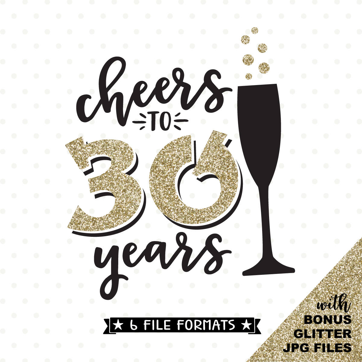 Download 30th Birthday SVG Cheers to 30 Years SVG file 30th