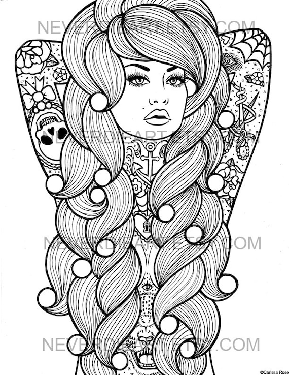 Digital Download Print Your Own Coloring Book Outline Page