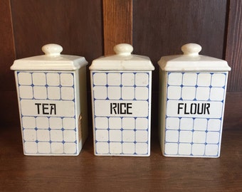 German Ceramic Kitchen Canister Set