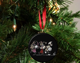 Nightmare Before Christmas Lock Shock and Barrel Image Christmas Tree 2.25" Ornament