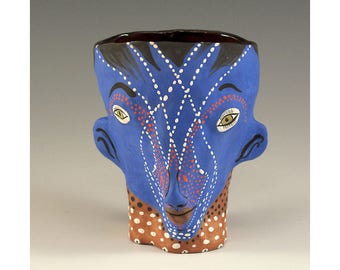Two Faced Ceramic Cup by Jenny Mendes - Frankie