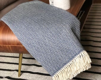 100% wool throw made in England
