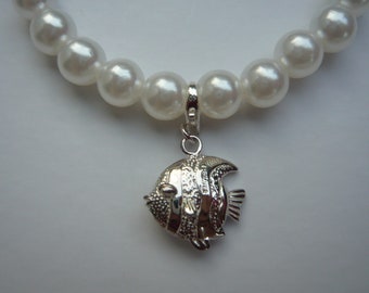 925 Sterling Silver Fish HAPPY CHARM