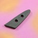 Horn Shaped Toggles - Featured Black Flat Horn Shaped Wood Toggles, 1.7 inch (10 in a set)
