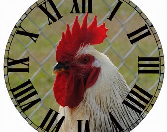 Paper Time Dial - Roman Font with Rooster