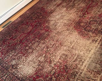 Oriental washed wool rug 9x12