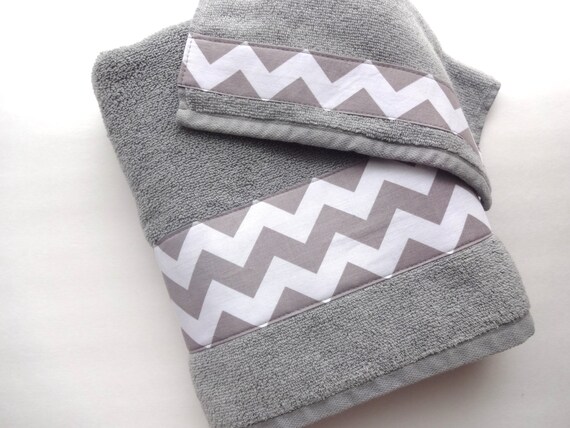  Grey  Chevron towels  towel  hand towel  bath  towel  grey 