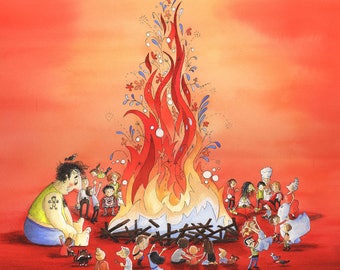 Bonfire! -ORIGINAL ILLUSTRATION
