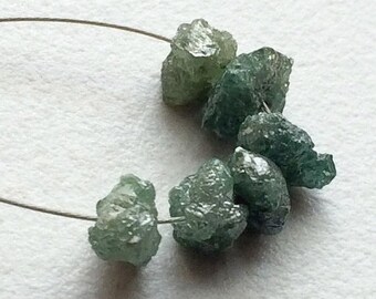 WHOLESALE 10 Pieces Large Hole Bead, Blue Rough Diamond Beads, 1mm Drilled Blue Diamond Briolettes, 6-8mm, DS4053A