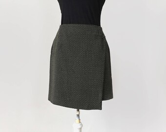 Mini Wrap Skirt, 90s Kenzo Skirt, Minimalist Skirt, Size 42