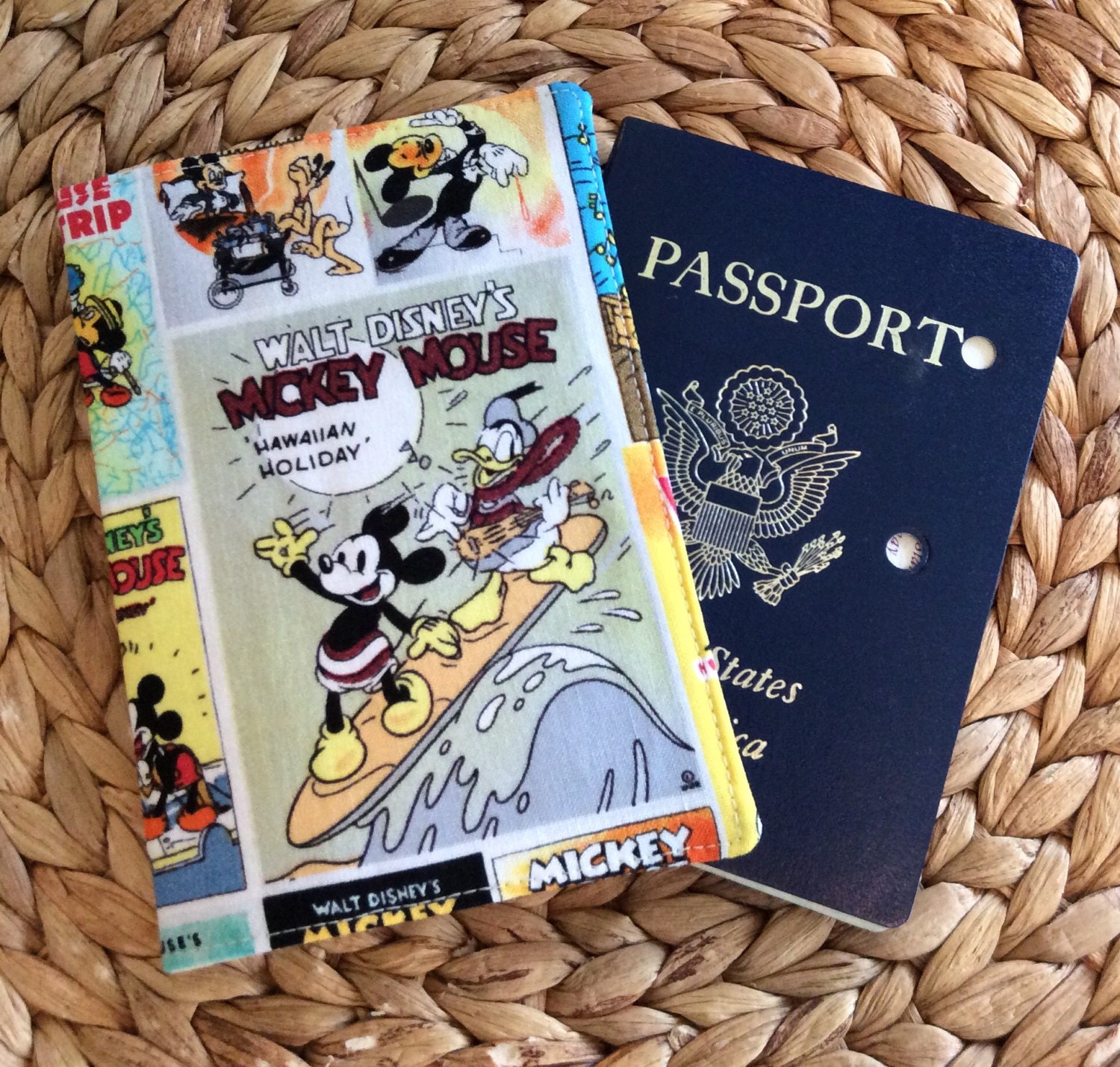 Mickey Passport Cover Mickey Mouse Fabric Passport Holder