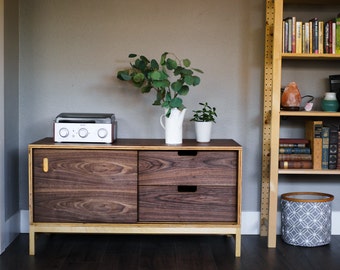 Media Cabinet | Record Cabinet | Mid Century Modern Media Cabinet | Mid Century Modern Record Cabinet | Modern Media Cabinet