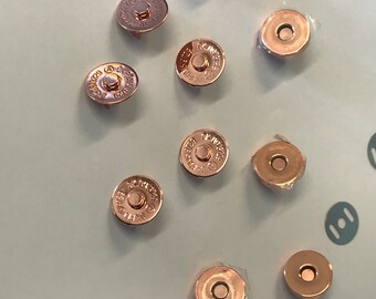 18 mm Rose gold magnetic snaps- pk 4