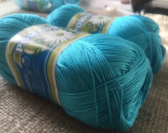 100% Mercerized Cotton Yarn "Camomile". Lot 2 skeins 150g (5.3 oz)
