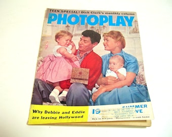 Vintage Photoplay Magazine September 1958 Debbie Reynolds Eddie Fisher And Baby Carrie Fisher