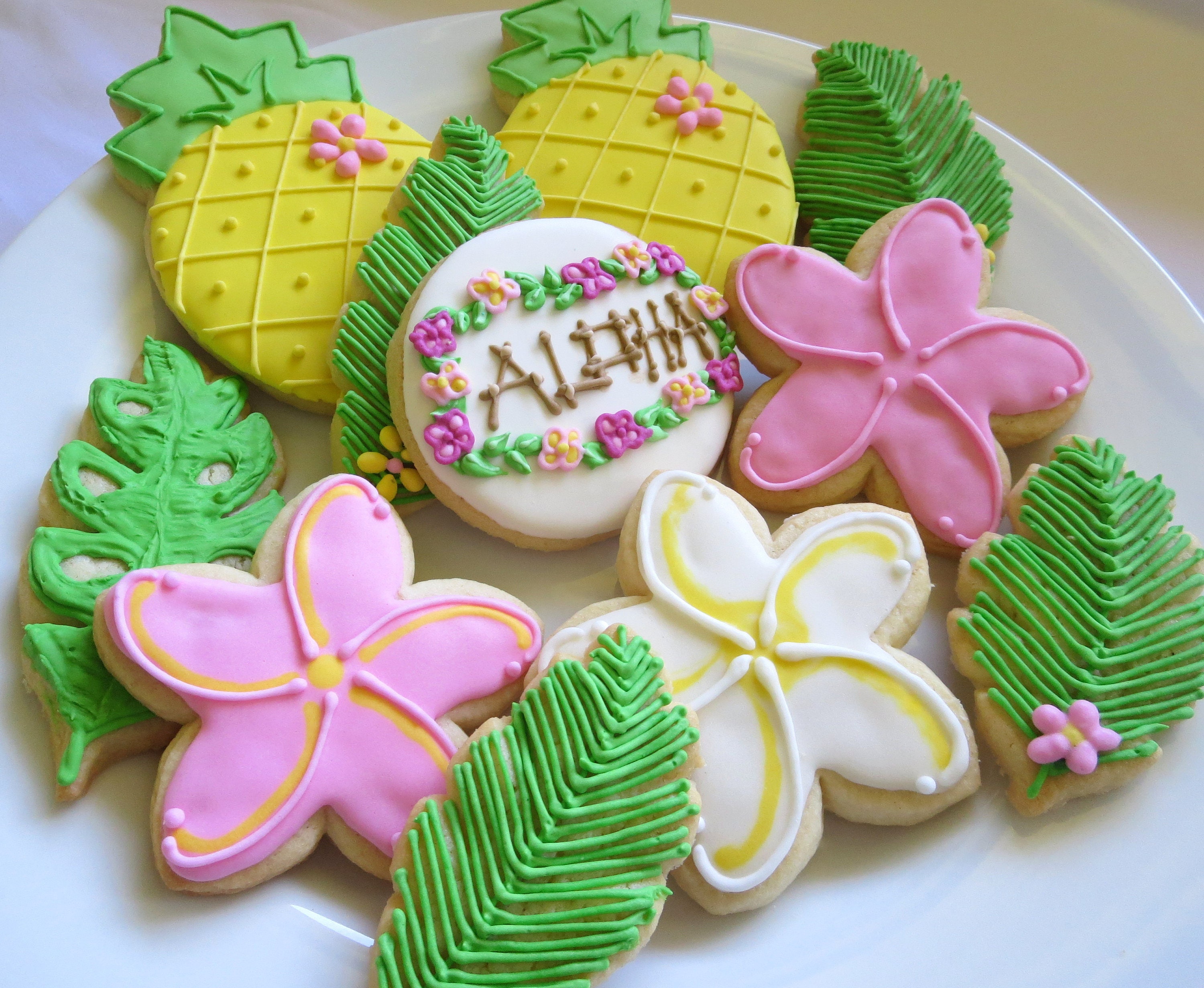 Hawaiian Cookies Tropical Cookies Luau Cookies Moana