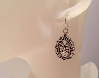 Canvas d spider earrings
